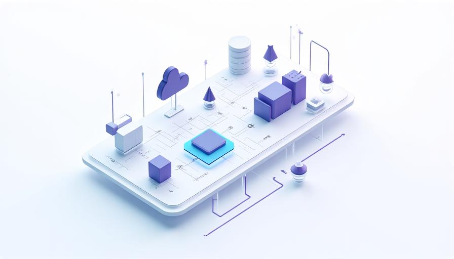 Clean technical diagram of data flowing from cloud sources to unified dashboard